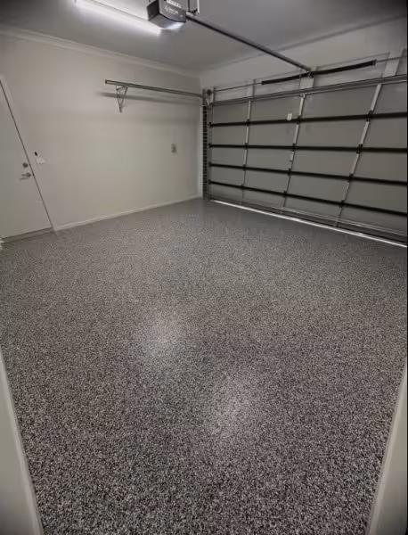 Flake Epoxy Flooring installed by Secure Coatings